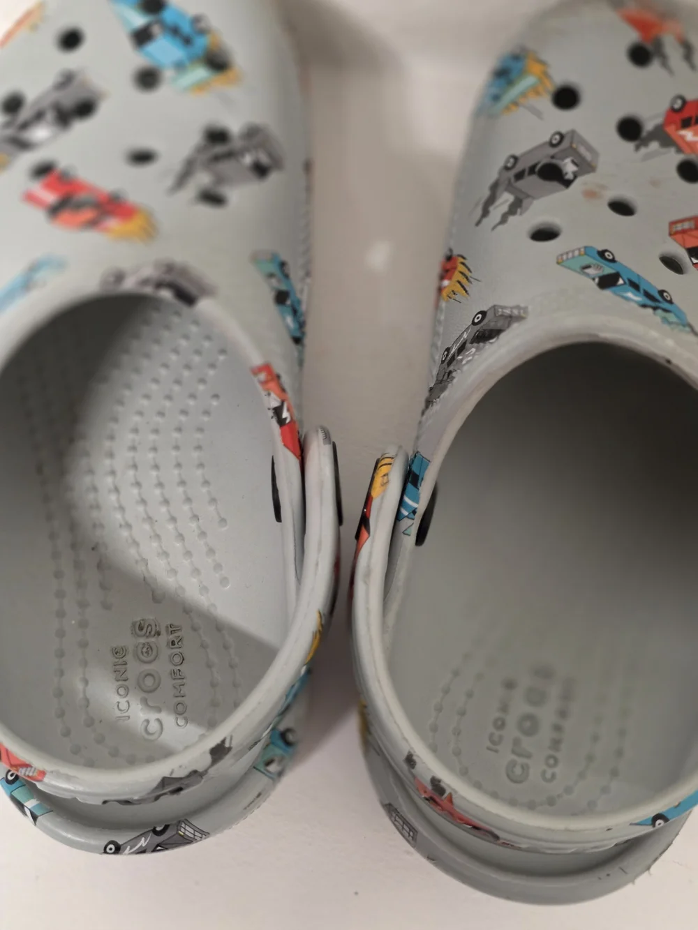 Crocs Kids Grey Car Print Clog